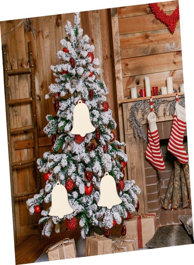 CozyCrest زينة عيد الميلاد من كوزي كريست، قطع من خشب MDF وشرائح خشبية، قطع غير مكتملة لتعليق شجرة عيد الميلاد، عناصر زينة يدوية الصنع، مثالية لأعمال عيد الميلاد والهدايا (التصميم 10) - Image 3